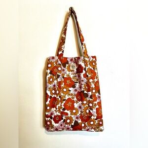 Typo Floral Book Tote